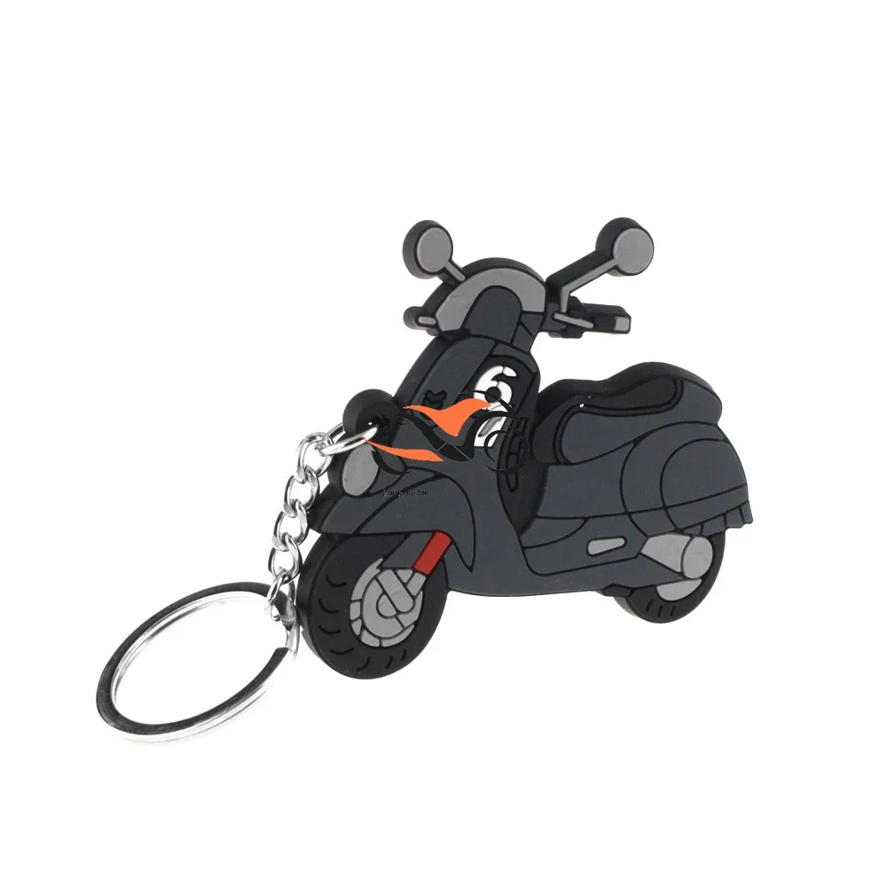 For Vespa GTS Super GTS 250 300 LX125 150 Sprint150 Motorcycle 3D Model Shape SOFT RUBBER KEYCHAIN KEYRING KEY CHAIN KEY RING