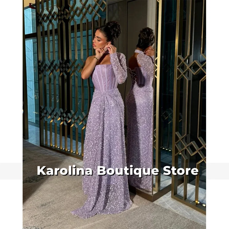 فساتين لحضور الحفلات الموسيقية بكتف واحد بطول الأرض على شكل حرف a أنيقة أرجوانية بسيطة للنساء فستان سهرة رسمي فيستدوس دي فيستا 2025