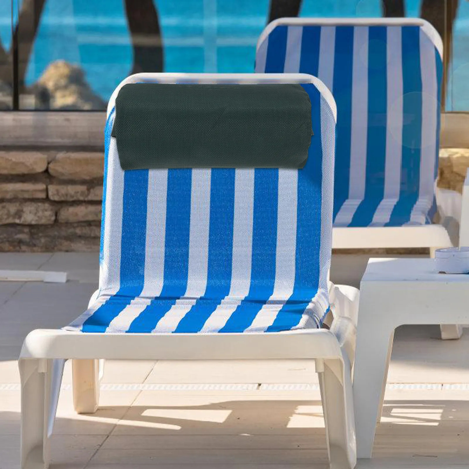 

Водонепроницаемая подушка-подголовник для пляжного кресла с эргономичной поясничной поддержкой для использования у бассейна, на шезлонге, в офисе, автомобиле, на открытом воздухе, на патио