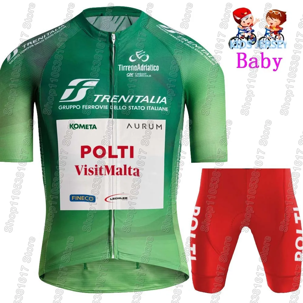 Kids Polti Visitmalta Team Cycling Jersey 2026 Set Boys Girls Cycling Clothing Children Bike Suit MTB Ropa Maillot - view 2