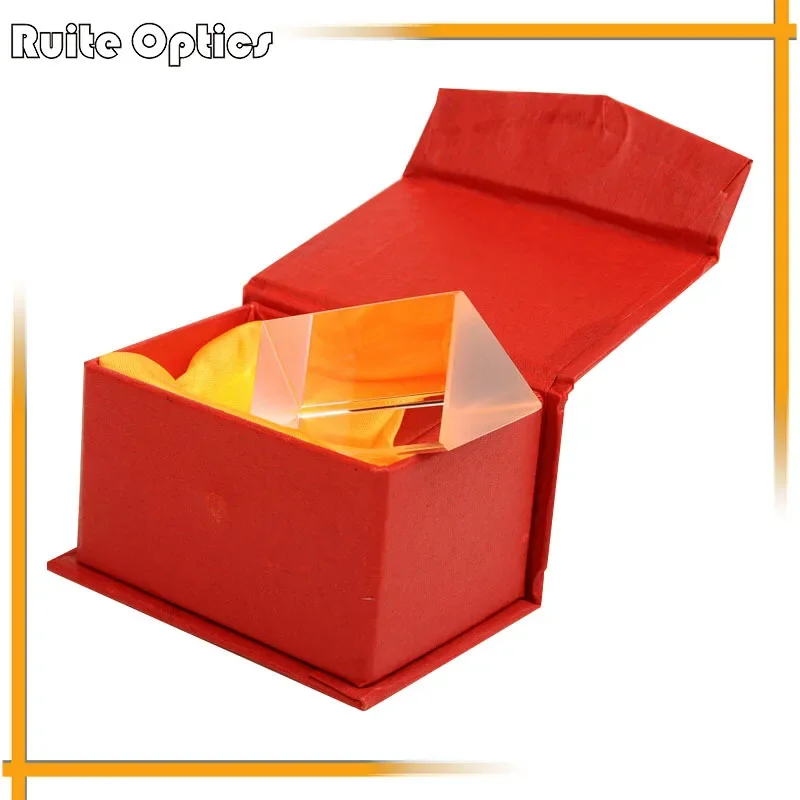 

30*30*50 мм треугольная призма физическая оптическая призма для преподавания физики стеклянный спектроскопический эксперимент с подарочной коробкой