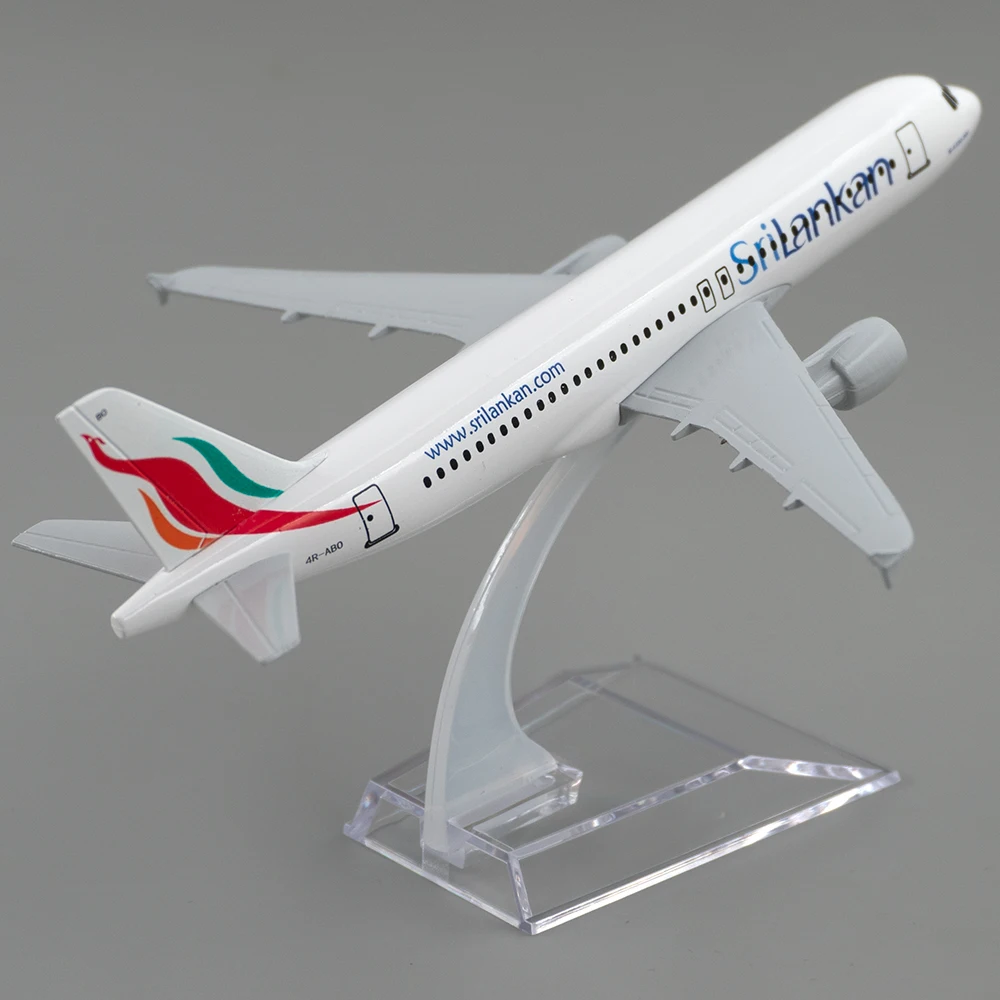 1/400 Scale Aircraft Sri Lankan Airlines Airbus A320 SriLankan 16cm Alloy Plane Model Toys Children Kids Gift for Collection