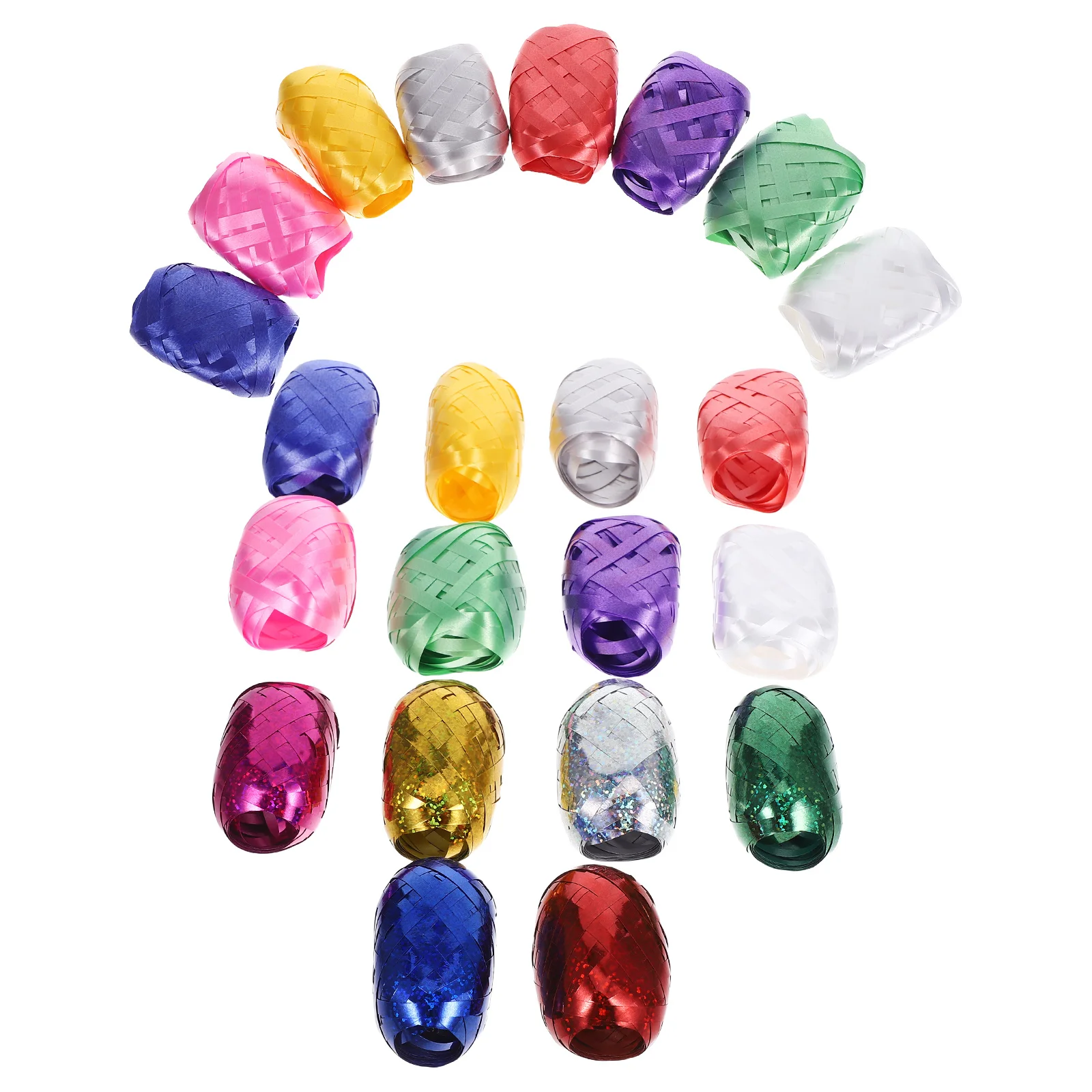 

28pcs Shimmery Party Decoration Ribbons 5Mmx10M Multi-Color Metallic Curling Strings For Balloon Decorations Wedding Christmas