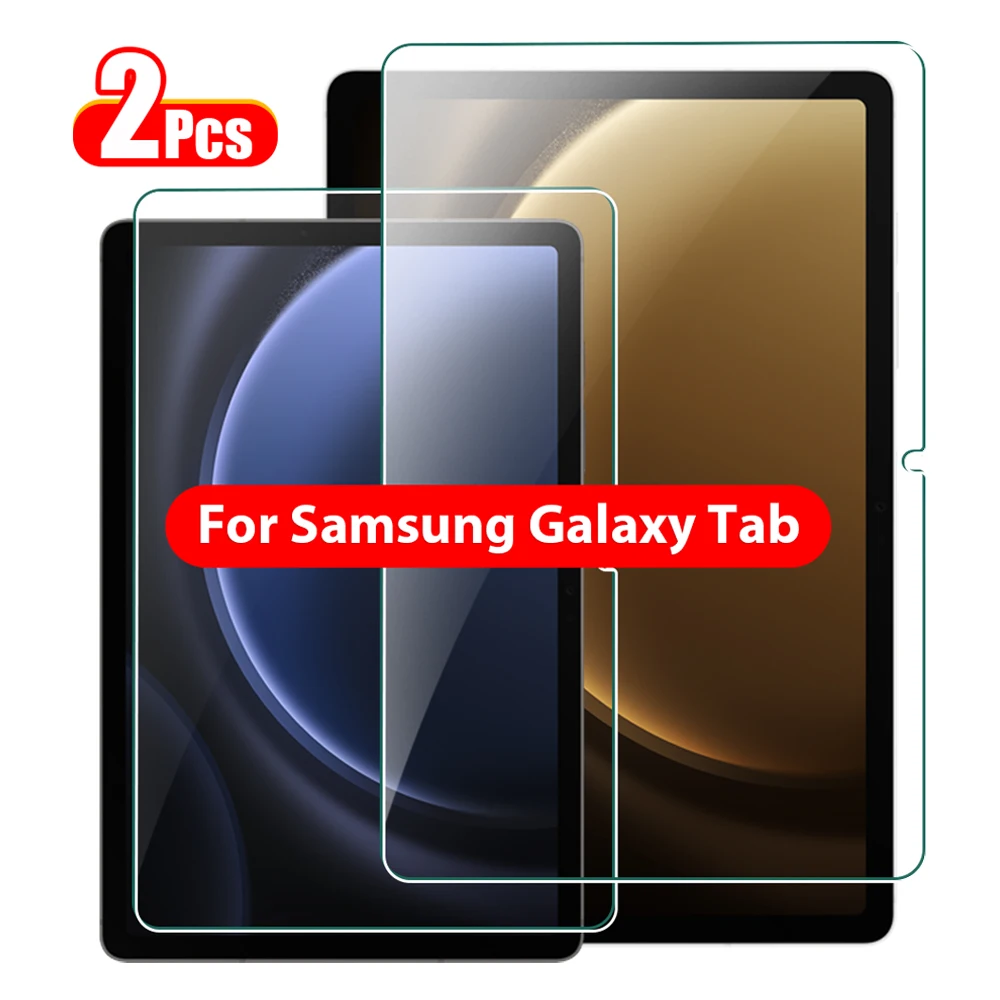 2Pcs Tempered Glass Screen Protector For Samsung Galaxy Tab S9 Fe S8 Ultra Plus S7 S6 Lite For Galaxy Tab A9 Plus A8 A7 8.7 Film