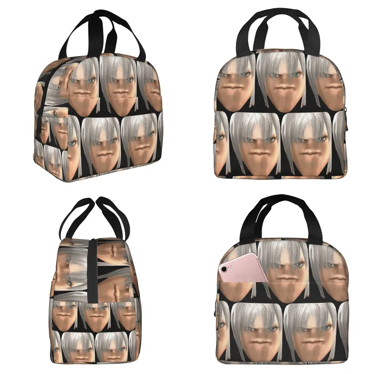 

Термосумка для обедов Blursed Dante - Devil May Cry Ugly Funny Face Meme, изолированная, для женщин, для офиса, термоконтейнер для еды, сумка-тоут для ланчей