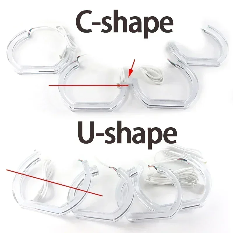 حلقة عيون الملاك حلقات إضاءة LED مجموعات المصباح ترقية أضواء النهار الجري لسيارات BMW X5 E53 قبل تجميل 2000 2001 2002 2003 #4