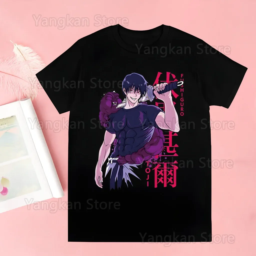 

Toji Fushiguro Man Print Harajuku Summer Tshirts Casual Round Neck Short Slee Top Tee Shirt,Drop Ship