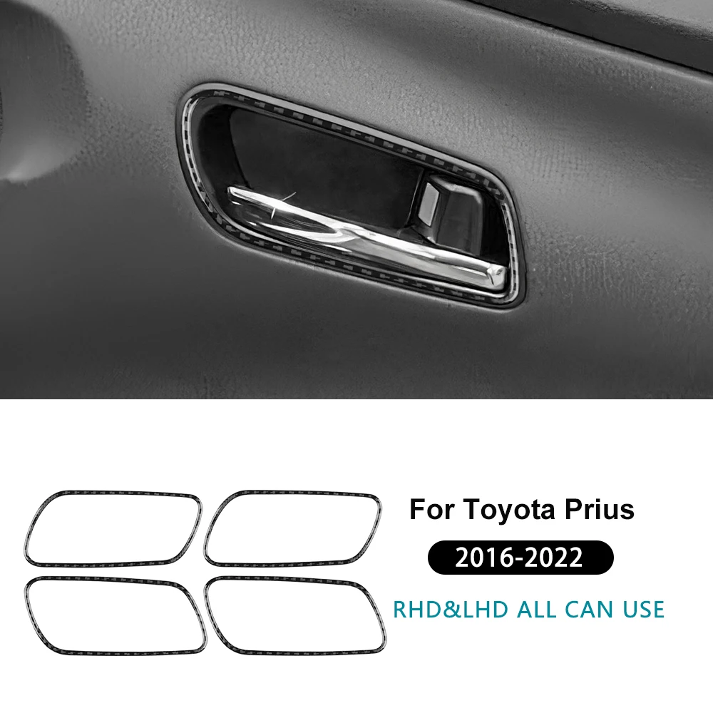 

Car Steering Wheel Lower Trim Cover Real 3D Carbon Fiber Sticker for Toyota Prius 2016-2022 LHD RHD Interior Upgrade Kit