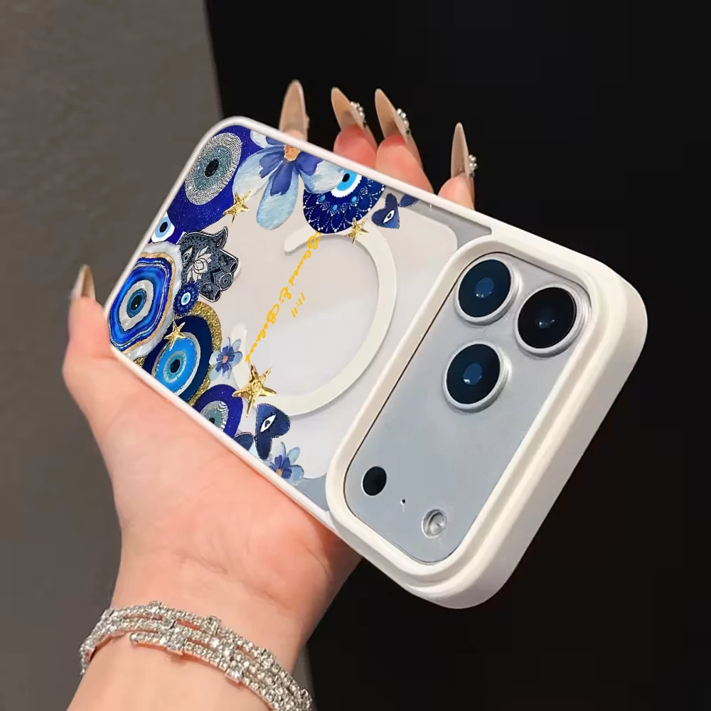11:11 Evil Eye Ästhetische Klare Hülle für iPhone 17 16 11 12 15 Pro Max 13 14 Plus Hüllen für Magsafe Kabelloses Laden Drop Funda – Detail 12