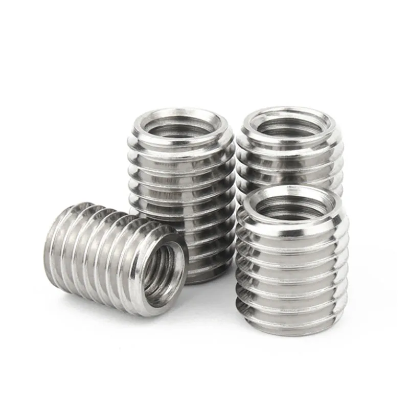 M2-M12 A2-70 Stainless Steel 304 Inside Outside Thread Adapter Screw Wire Thread Insert Sleeve Conversion Nut Coupler Convey