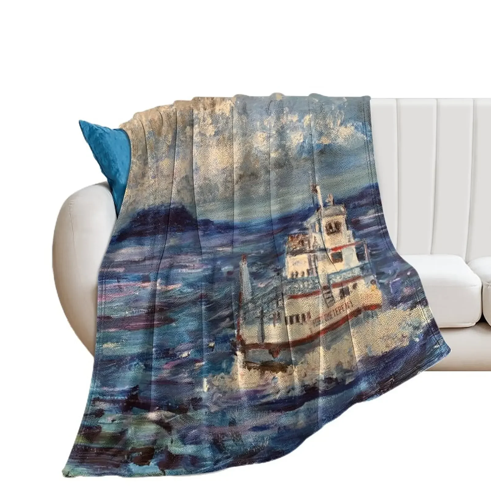 

Ometepe Ferry Lake Nicaragua Throw Blanket Luxury Designer Flannels Large Blankets