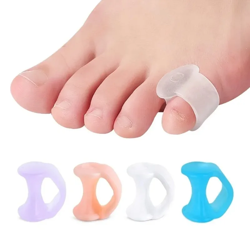 

2pcs Silicone Toe Separator Finger Feet Care Protector Gel Toe Orthopedic Bunion Hallux Valgus Corrector Pedicure Spacer Yoga