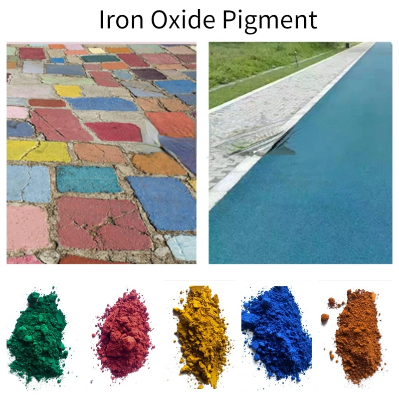 500/1000g High Quality Iron Oxide Pigment First Grade Cement Color Powder Road Surface Floor Colored Mixing Paint Essence