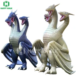 Inflatable Costume Realistic  Three-headed Dragon Cosplay Halloween Party Role-playing Dress Up Suit