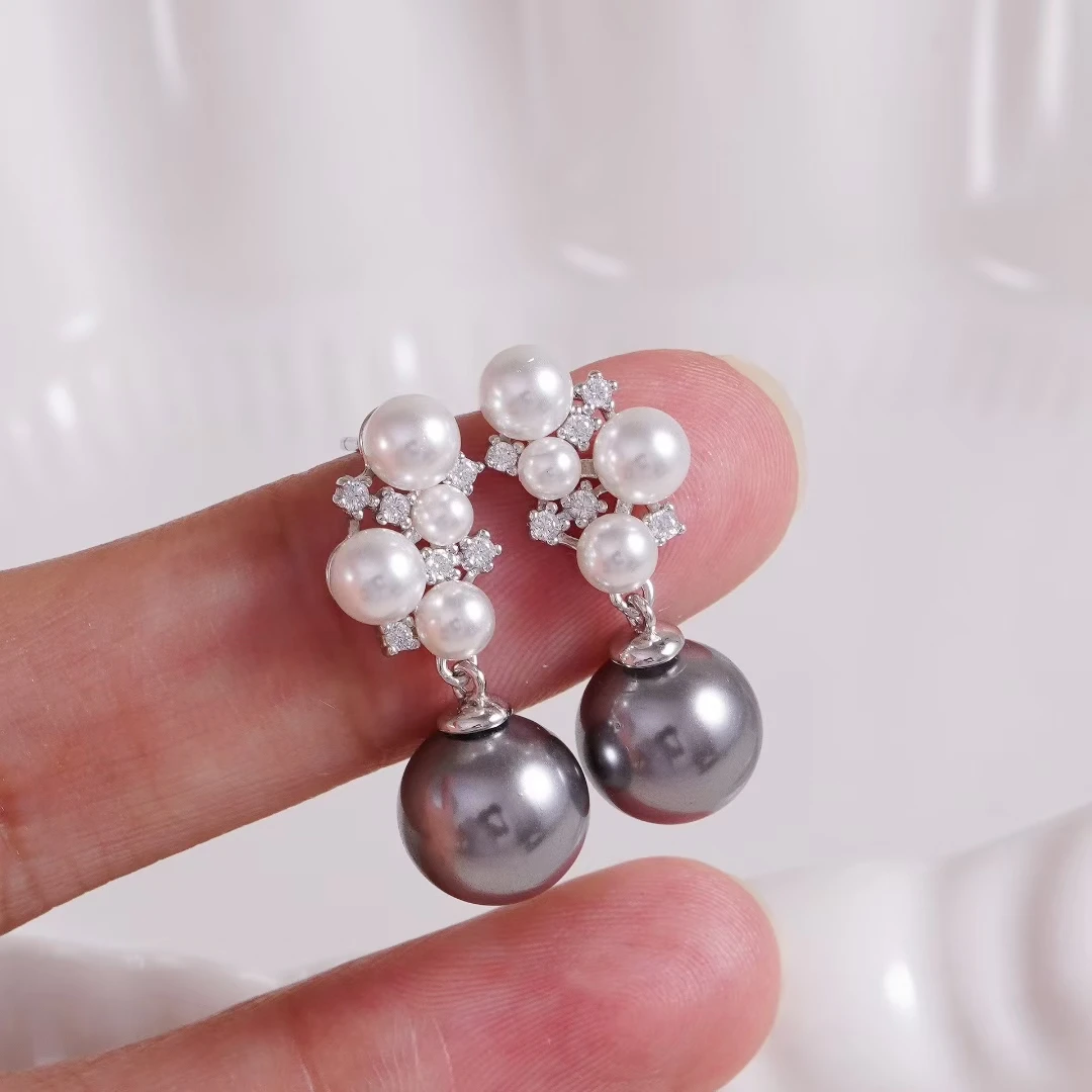 

Серьги из стерлингового серебра 925 пробы, базовые крепления, крепления для ювелирных изделий, фурнитура, аксессуары для жемчуга 3-10 мм, 3 пары/лот