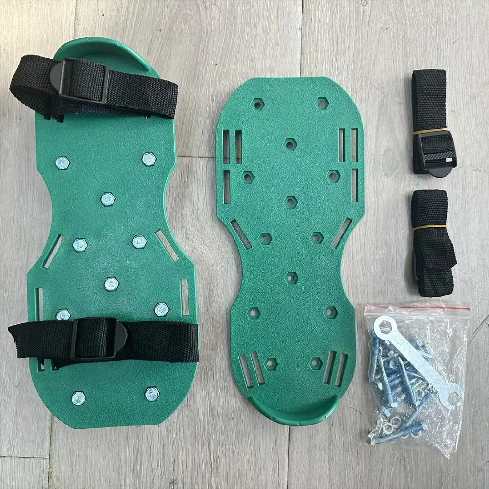 1 par de sapatos de unhas de grama jardim quintal gramado aerador sapatos para jardinagem aeração solo pico sandálias cultivador de grama sapatos de aeração