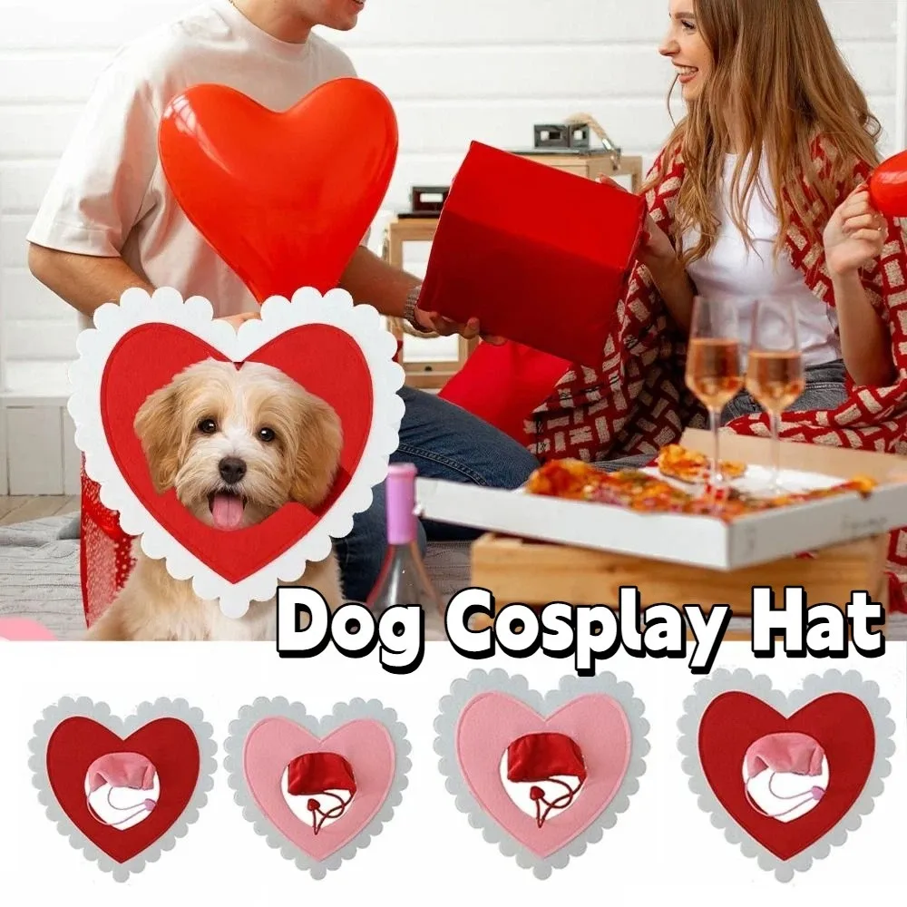 

Funny Heart Shape Cat Dogs Hat Soft Comfortable Dog Cosplay Hat Cute Pet Accessories Cat Dogs Headwear New Year Party