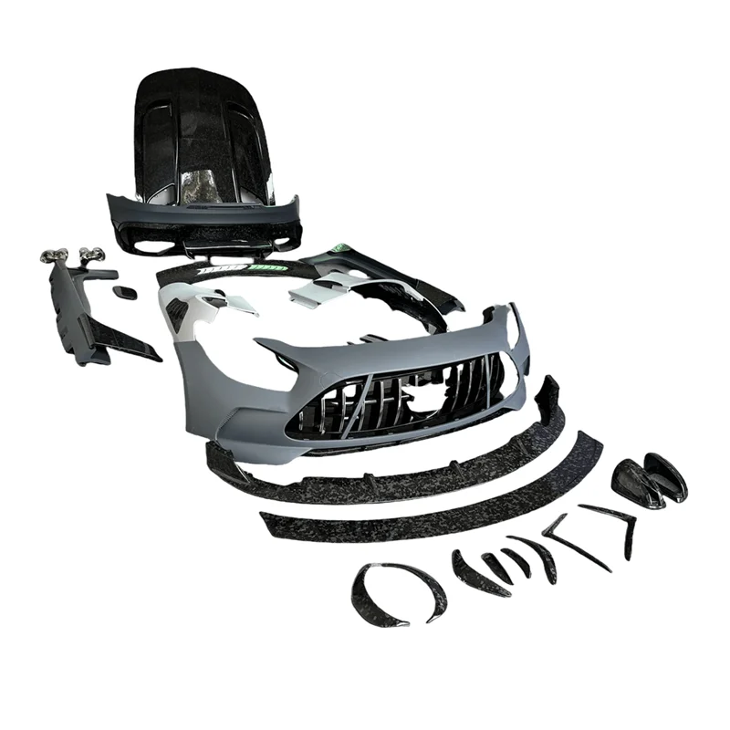 Bumper Black Series Body Kit, Suitable for Mercedes Benz AMG GT BS Wide Body Kit with Dry Carbon Fiber Forged Pattern Body Kit