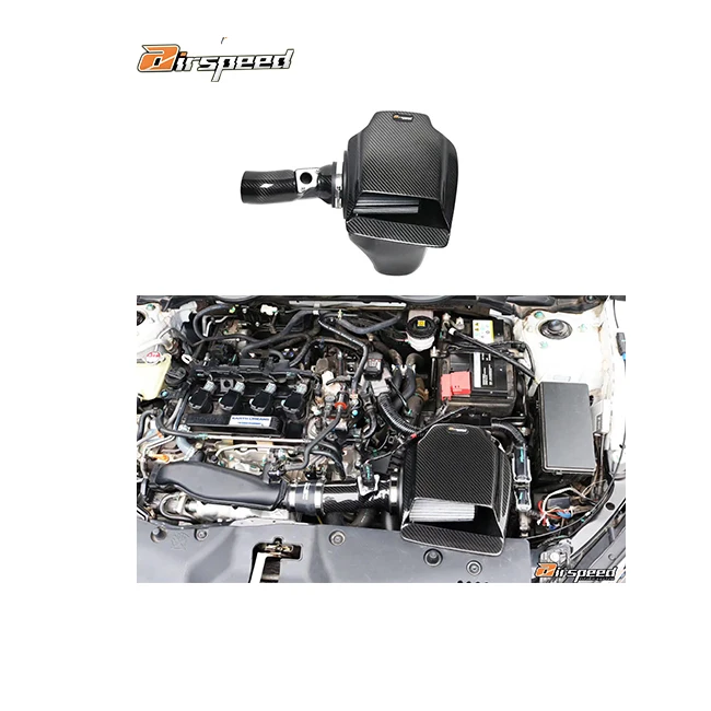 

Airspeed Brand Dedicated Fixed Position 100% Dry Carbon Fiber Cold Air Intake System for Honda Civic 10th 1.5T 2016-2021