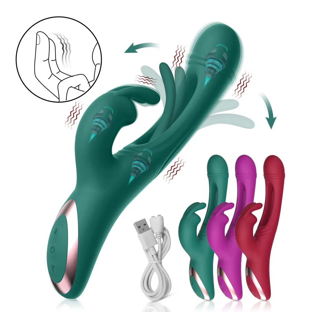 

Swinging Beat G-Spot Rabbit Vibrator for Women 12 Speed Nipple Clitoris Stimulation Female Orgasm Finger Shaped Sex Toys