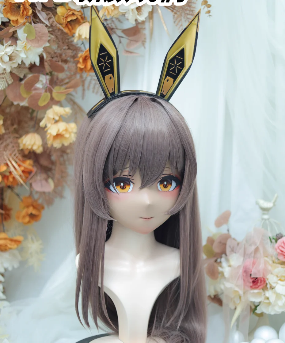 (NFD36--21)Customize Full Head With Lock Pretty Female/Girl Japanese Animego Character Kig Cosplay Kigurumi Mask Crossdress Doll