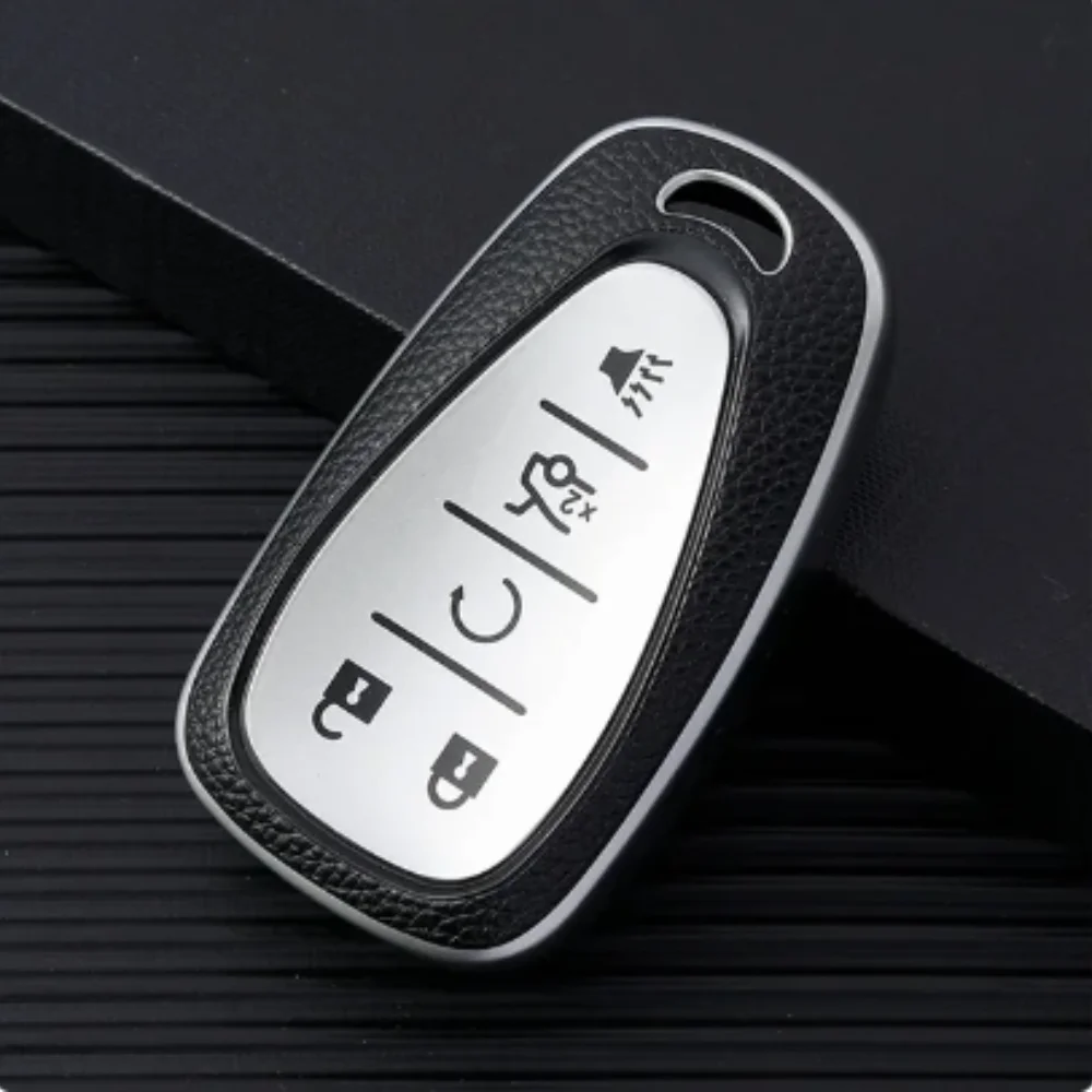 TPU Leather Car Key Case Cover Protective Shell for Chevrolet Chevy Malibu Camaro Cruze Traverse Spark Equinox Sonic Volt view 4