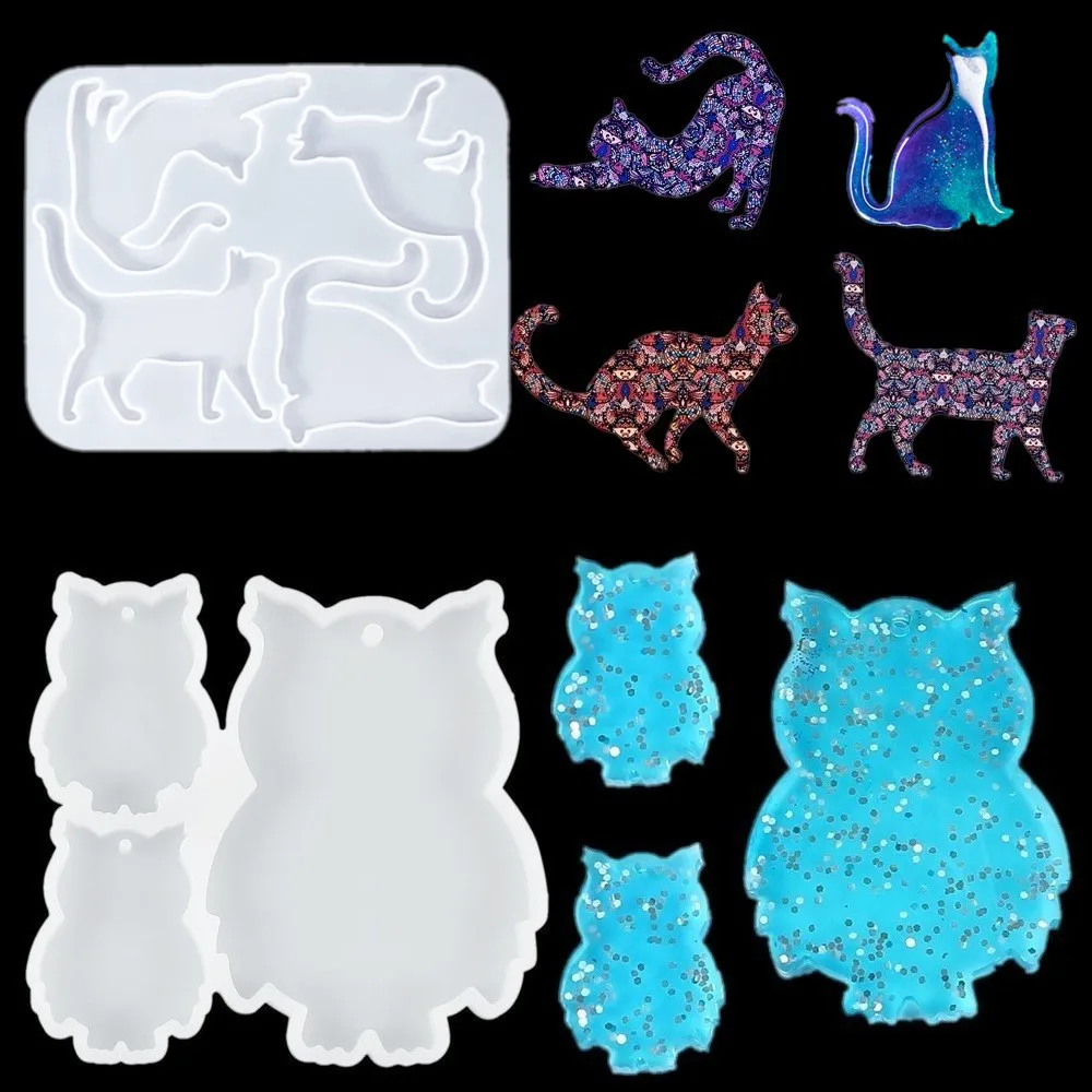 

New Mould DIY Resin Casting Molds for Animal-Shaped Bags Pendants Clothing Brooches Keychains Silicone Molds for Resin Casting