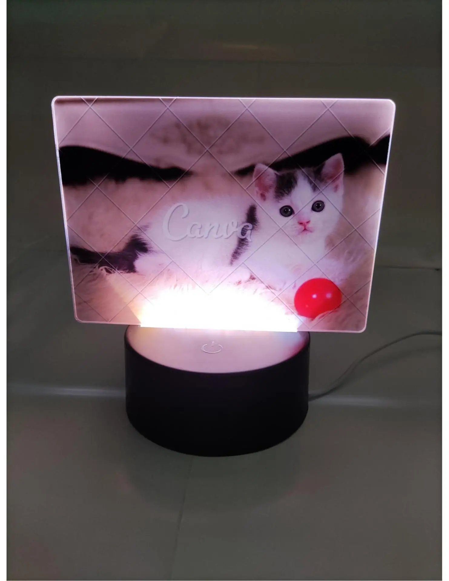 La fabbrica fornisce direttamente gatto creativo carino luce notturna lampada da scrivania camera da letto rete luce rossa modello di collegamento Usb luce notturna all'ingrosso