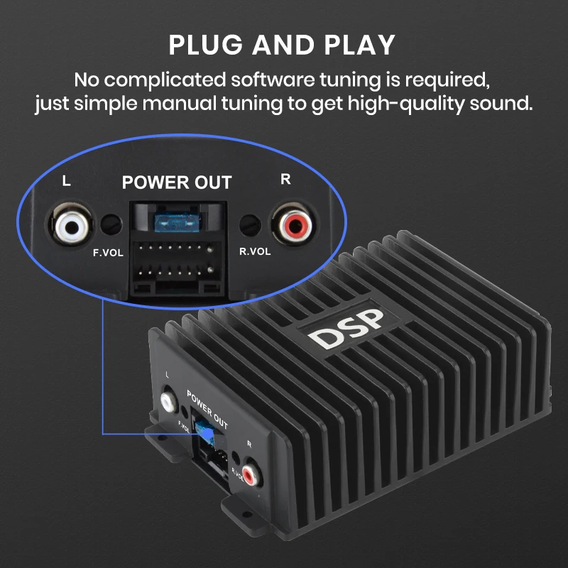 Junsun Car DSP 4*47W Power Amplifier Audio Processor Treble Bass Special Car Dedicated To Improve Sound Quality Audio Subwoofer