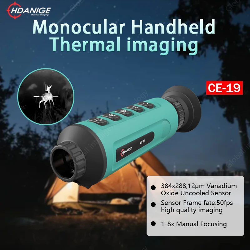 HDANIGE CE-19 Handheld thermal imager telescope 384x288 resolution For Hunting Sports Outdoor Camping Travel Rescue Patrol Searc