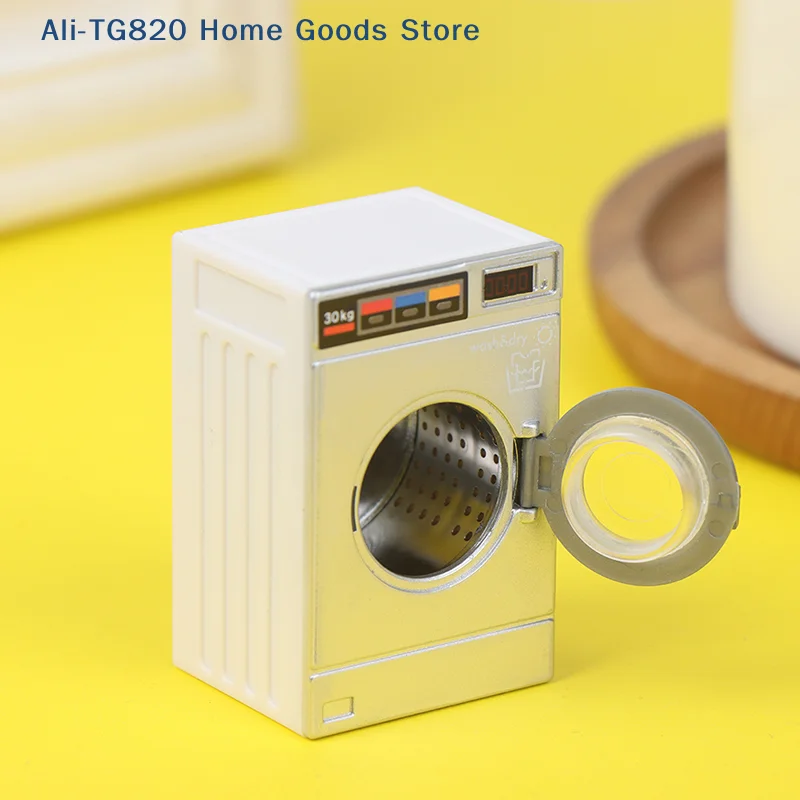 [TG820]1:12 Dollhouse Miniature Washing Machine Home Appliance Laundry Model Decor Toy