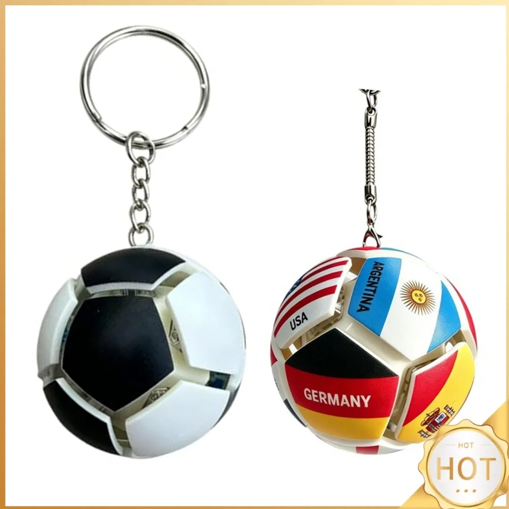 Soccer Clicker Fidget Keychain with Crisp Sound Football Keyboard Button Keyring for Sports Players Fans Team Party Favors