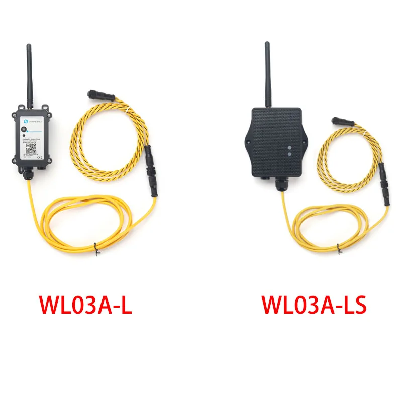 Dragino WL03A-LB WL03A-LS LoRaWAN Controlador de vazamento de água tipo corda sem posição com cabo de vazamento de água de 1M