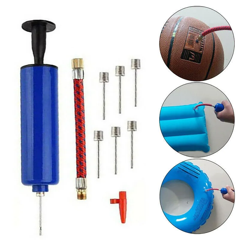 Tragbare Handluftpumpe Aufblasgerät mit Nadel für Fußball, Basketball, Volleyball und Fahrräder