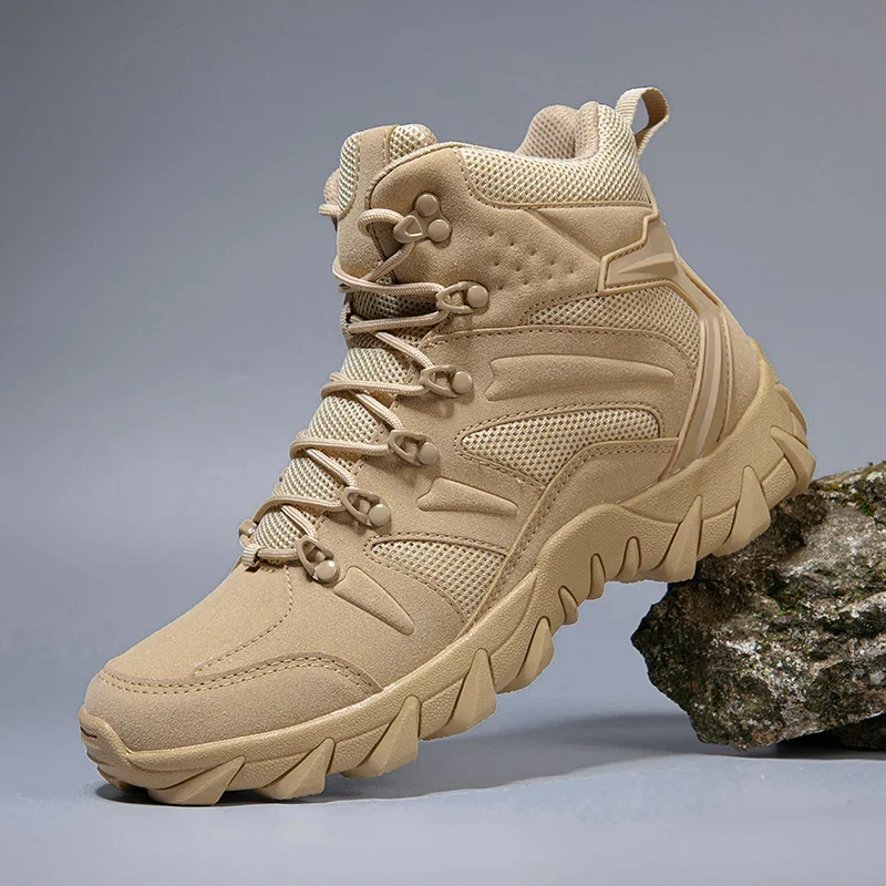 

High Men´s Hiking Boots for Men Sneakers Deals Casual Male Shoes Sports and Leisure Outdoor Wear-resistant Non-slip Ankle Fabric