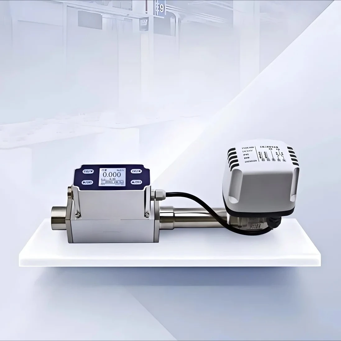 High-pressure thermal gas mass flowmeter controller high-precision compressed regulating ball valve sensor