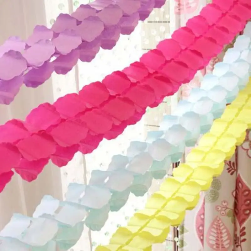 Color Four Leaf Clover Paper Garlands Craft For Wedding Garden Birthday Party Baby Shower Party Decoration Supplies Home