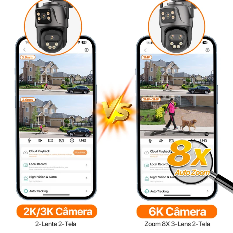 Câmera IP de Segurança Residencial 6K 9MP HD WiFi para Exterior — foto 6