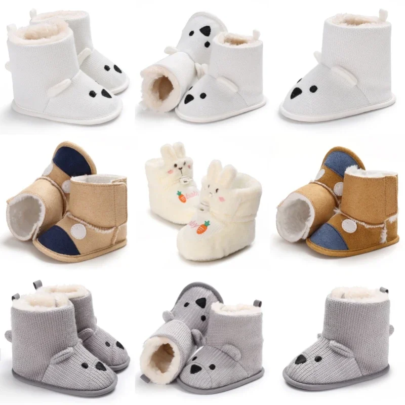 

New Baby Boots Warm Soft Sole First Walker Boots for Boys Girls Infants 0-18 Months
