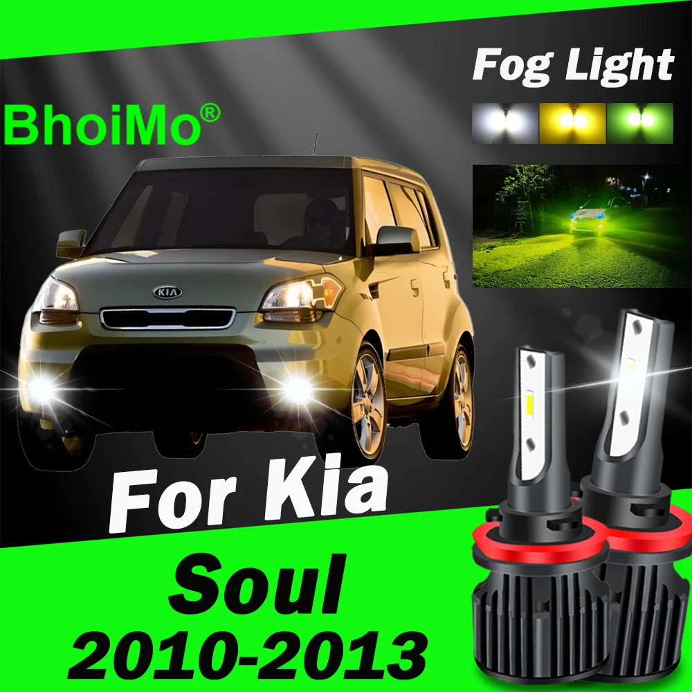 

BhoiMo Front Fog Light Lamp For KIA Soul 2010 2011 2012 2013 Led Bulb