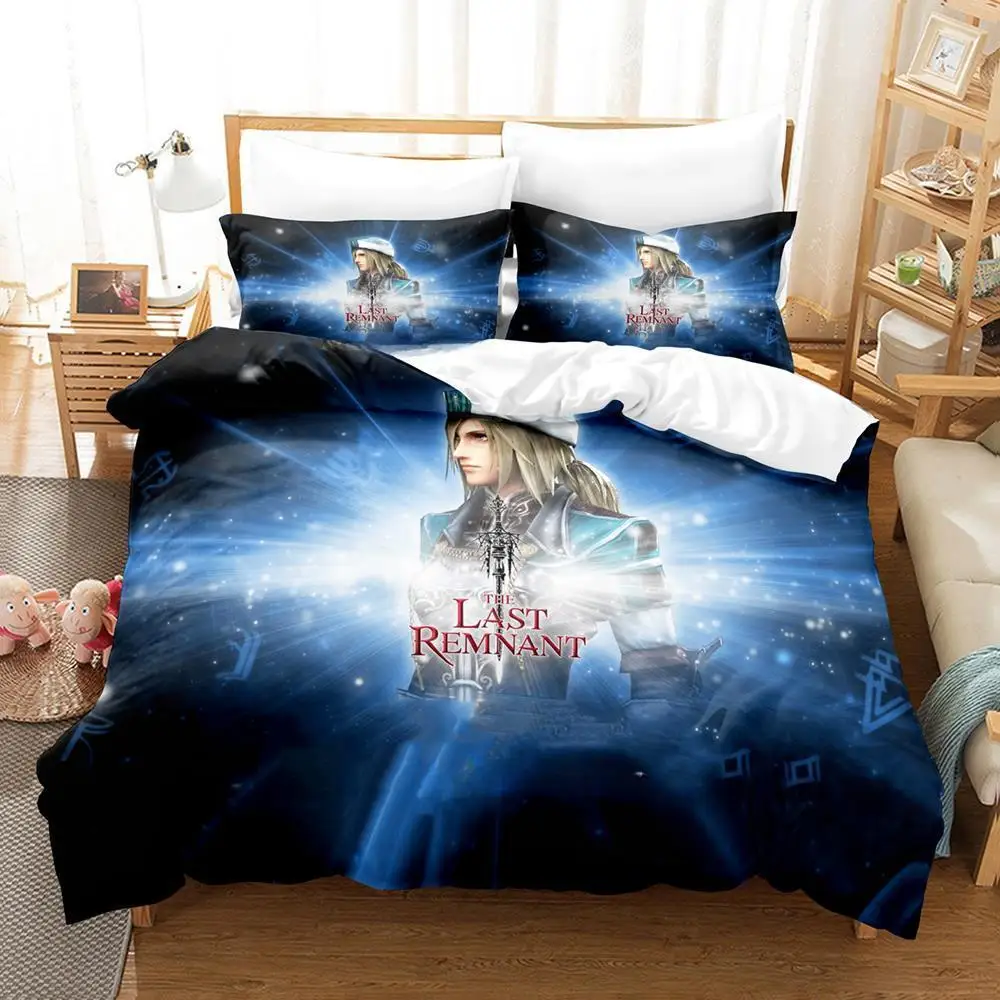 Fashion 3d Print Game The Last Remnant Bedding Set Cartoon Anime three-piece Set Adult Kid Bedroom Duvet Cover Sets Home Textile