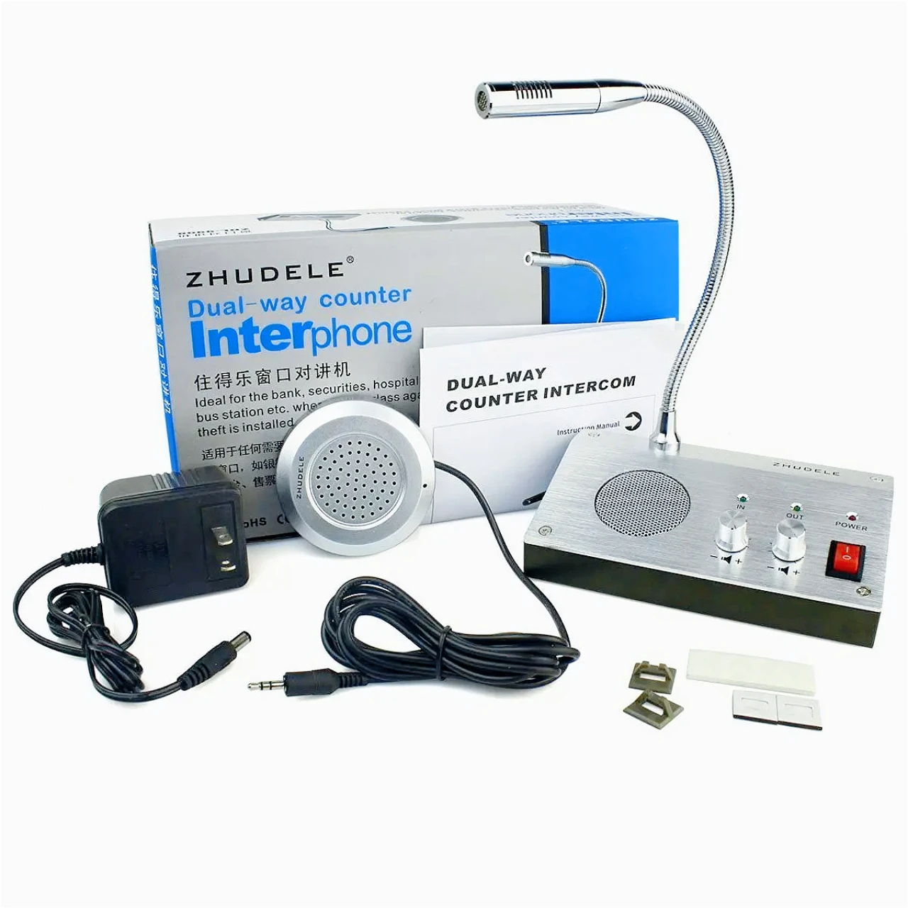 

Window Counter Intercom Two Way Station Anti-interference Bank Hospital Hotel Store Market Office Desktop Isolation Communicator