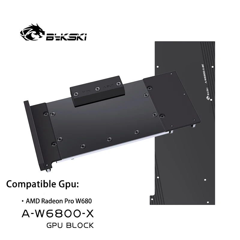 

Bykski A-W6800-X,GPU Water Block For AMD Radeon Pro W6800, VGA Card Copper Radiator Cooling System,Full Metal With Backplate