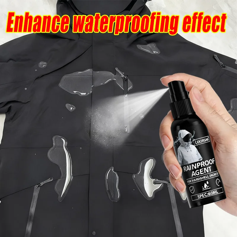 LOORSAN Nano Protective Spray 60ml- Specialized for Hardshell Jackets, Outdoor Rainproof & Water-Repellent for All Weather Gear