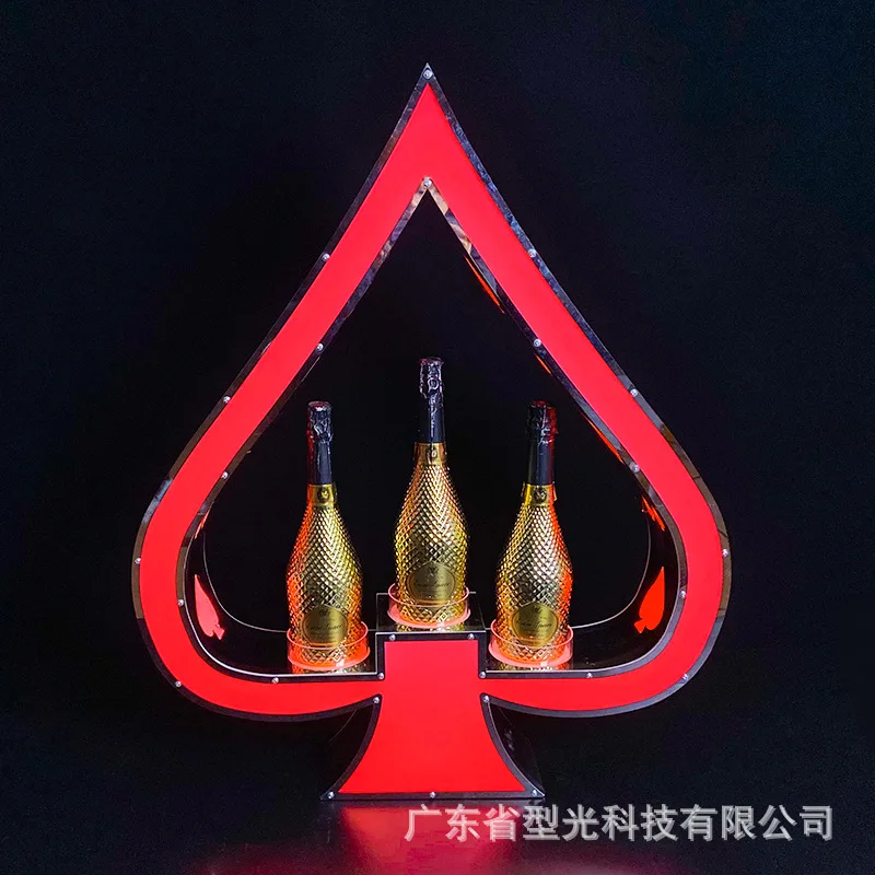 

Новая барная винная подставка Spade, трехупаковочная винная стойка, КТВ, вечеринка, шампанское, зарубежная винная винная подставка, креативная основа