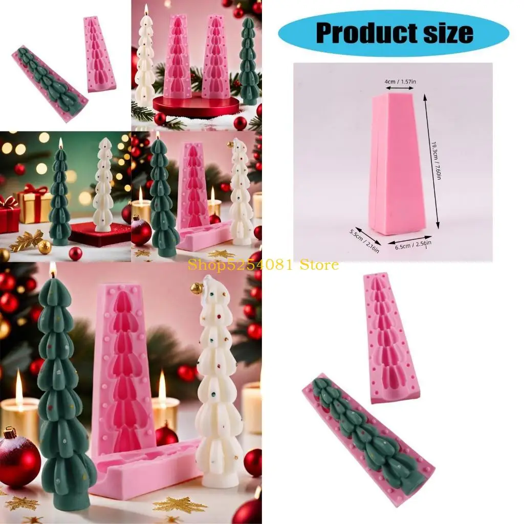 AXYC Christmas Tree Silicone Molds للشمعة ، هدية عيد الميلاد ، الديكور