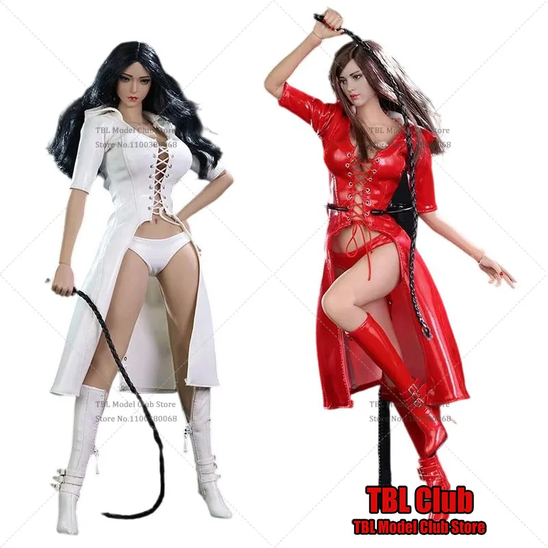

In Stock JO21X-21 1/ 6 Female Soldier Sexy Hooded Leather Long Windbreaker Set ZY1008 Hollow Long Boots For 12" TBL Figure Body