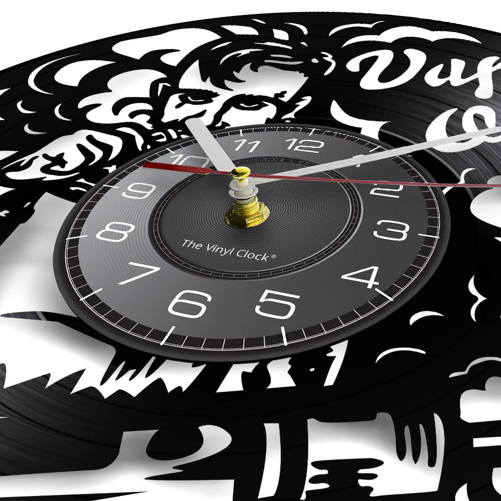 Vape Shop Wall Sign Logo Wall Clock Electronic Cigarette Vinyl Record Clock Vaporizer Vape Cafe Smoke Shop Wall Decor Vape Gift view 3
