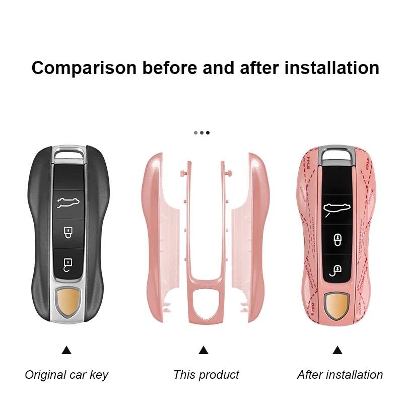 Car Remote Key Cover Racing style For Porsche Cayenne Panamera Cayman Macan Boxster 971 9YA 718 911 Racing Keyless Hard Case