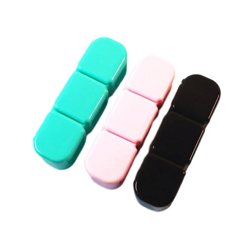 1Pc Sealed 3 Grids Medicine Box Portable Health Care Storage Medicine Box Plastic Box Portable Travel Pill Box